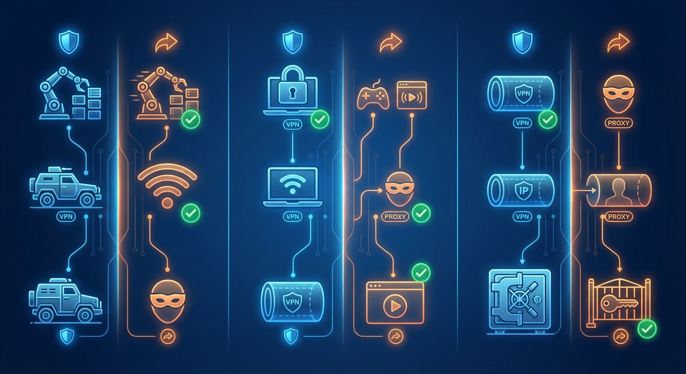 5 Scenarios Where a Proxy Beats a VPN (And Vice Versa)