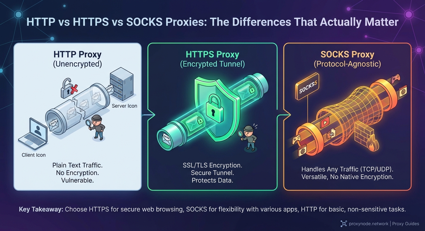 HTTP vs HTTPS vs SOCKS Proxies: The Differences That Actually Matter - Illustration 3