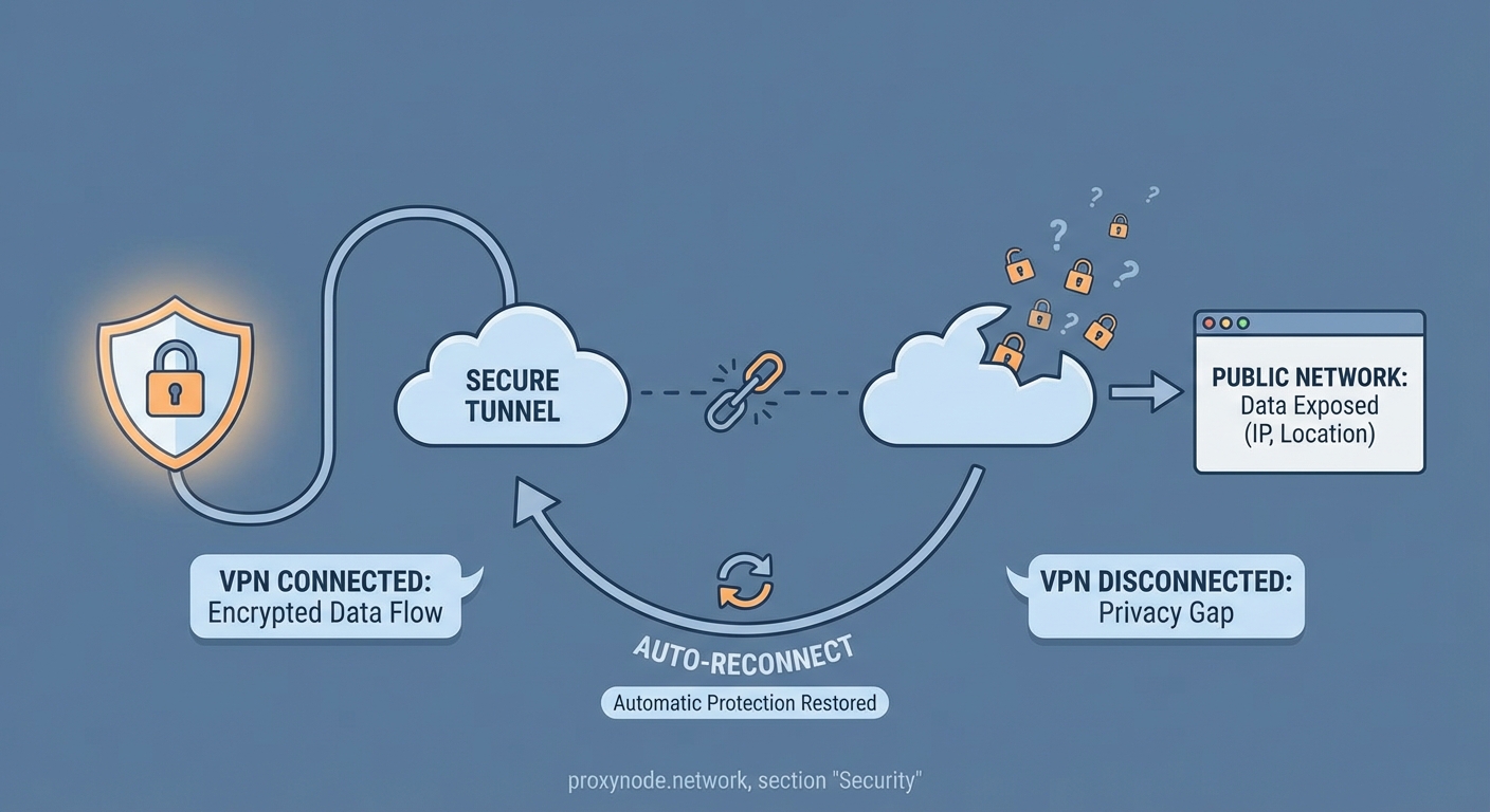 What Happens When Your VPN Disconnects? Understanding Privacy Gaps and Auto-Reconnect Features - Illustration 6