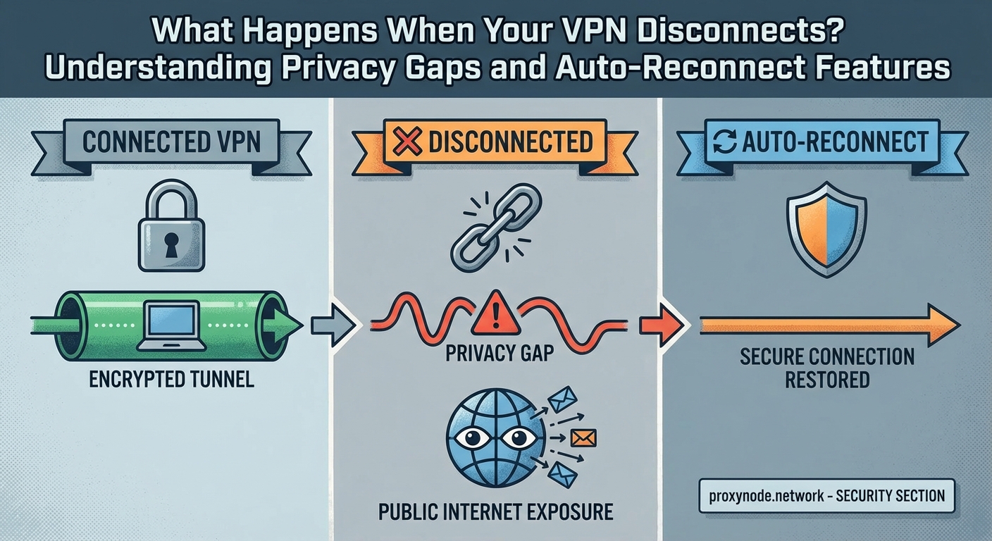 What Happens When Your VPN Disconnects? Understanding Privacy Gaps and Auto-Reconnect Features - Illustration 4