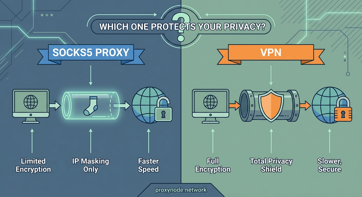 SOCKS5 Proxy vs VPN: Which One Actually Protects Your Privacy? - Illustration 1