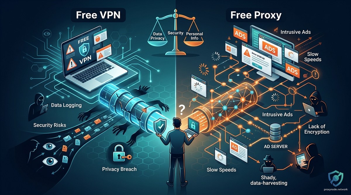 Free VPN vs Free Proxy: What Are You Really Giving Up?
