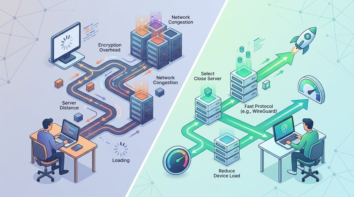 Why Your VPN Slows Down Your Connection and How to Speed It Up