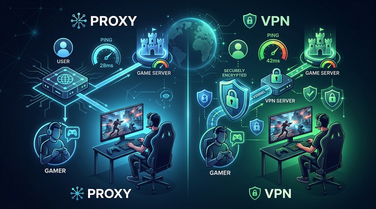 Proxy vs VPN for Gaming: Which Gives You the Best Ping and Privacy?
