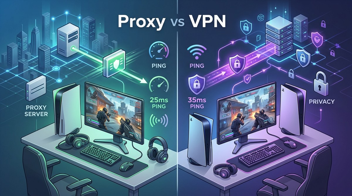 Proxy vs VPN for Gaming: Which Gives You the Best Ping and Privacy?